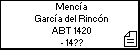 Mencía García del Rincón