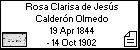 Rosa Clarisa de Jesús Calderón Olmedo