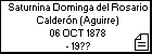 Saturnina Dominga del Rosario Calderón (Aguirre)