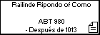Railinde Ripondo of Como 