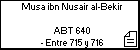 Musa ibn Nusair al-Bekir