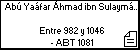 Abú Yaáfar Áhmad ibn Sulaymán Al-Muqtádir bi-L·lah