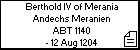 Berthold IV of Merania Andechs Meranien
