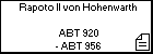 Rapoto II von Hohenwarth