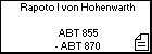 Rapoto I von Hohenwarth 
