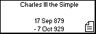 Charles III the Simple 