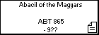 Abacil of the Magyars 
