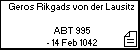 Geros Rikgads von der Lausitz 