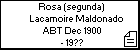 Rosa (segunda) Lacamoire Maldonado