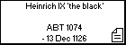 Heinrich IX 'the black' 