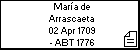 María de Arrascaeta