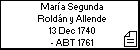 María Segunda Roldán y Allende
