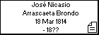 José Nicasio Arrascaeta Brondo