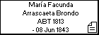 María Facunda Arrascaeta Brondo