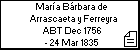 María Bárbara de Arrascaeta y Ferreyra