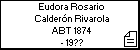 Eudora Rosario Calderón Rivarola