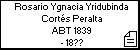 Rosario Ygnacia Yridubinda Cortés Peralta