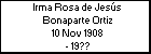 Irma Rosa de Jesús Bonaparte Ortiz