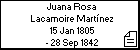 Juana Rosa Lacamoire Martínez