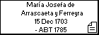 María Josefa de Arrascaeta y Ferreyra