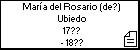 María del Rosario (de?) Ubiedo