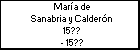 María de Sanabria y Calderón