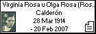 Virginia Rosa u Olga Rosa (Rosita) Calderón