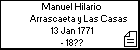 Manuel Hilario Arrascaeta y Las Casas