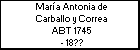María Antonia de Carballo y Correa