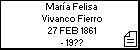 María Felisa Vivanco Fierro