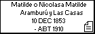 Matilde o Nicolasa Matilde Aramburú y Las Casas