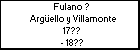 Fulano ? Argüello y Villamonte