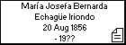 María Josefa Bernarda Echagüe Iriondo