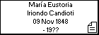 María Eustoria Iriondo Candioti