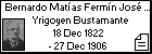 Bernardo Matías Fermín José María de los Dolores de Yrigoyen Bustamante