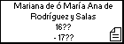 Mariana de ó María Ana de Rodríguez y Salas