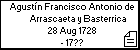 Agustín Francisco Antonio de Arrascaeta y Basterrica