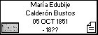 María Edubije Calderón Bustos