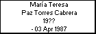 María Teresa Paz Torres Cabrera