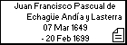 Juan Francisco Pascual de Echagüe Andía y Lasterra