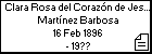 Clara Rosa del Corazón de Jesús Martínez Barbosa
