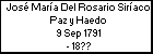 José María Del Rosario Siríaco Paz y Haedo