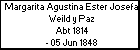 Margarita Agustina Ester Josefa Weild y Paz
