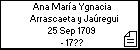 Ana María Ygnacia Arrascaeta y Jaúregui