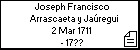 Joseph Francisco Arrascaeta y Jaúregui