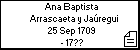 Ana Baptista Arrascaeta y Jaúregui