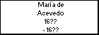 María de Acevedo