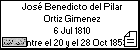 José Benedicto del Pilar Ortiz Gimenez