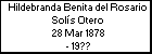 Hildebranda Benita del Rosario Solís Otero