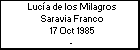 Lucía de los Milagros Saravia Franco